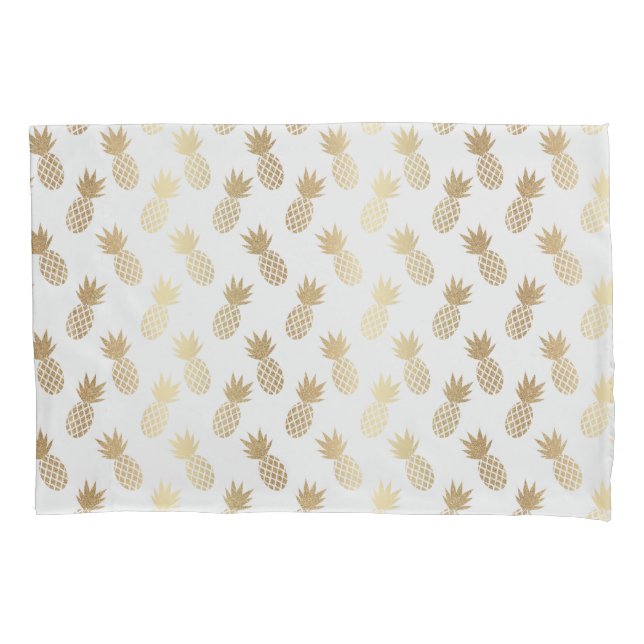 Gold Pineapple Pattern Pillowcase (Front)