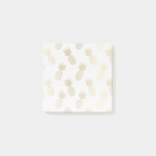 Gold Pineapple Pattern Post-it Notes