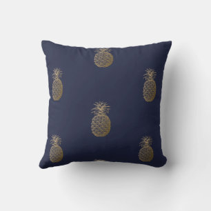 Gold Pineapple,Stripe  -Personalised  Cushion