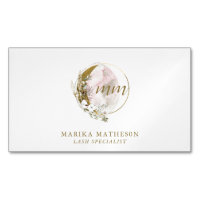 Gold Pink Blush Monogram Watercolor Celestial
