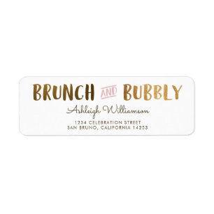 Gold & Pink Brunch & Bubbly Wedding Bridal Shower