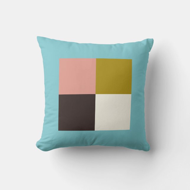 Gold Pink Chocolate Ivory Cushion (Front)