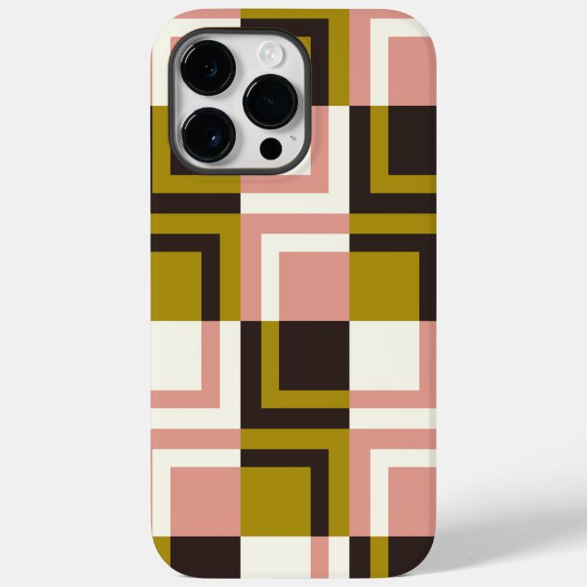 Gold Pink Chocolate Ivory Plaid  Case-Mate iPhone Case (Back)