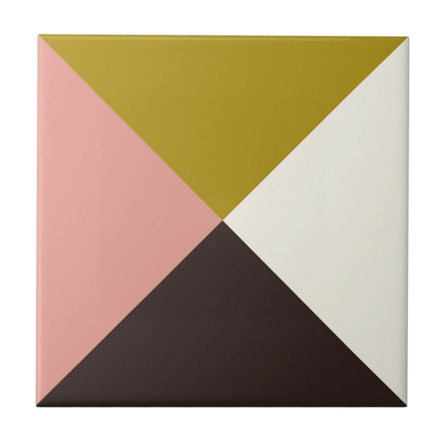 Gold Pink Chocolate Ivory Tile (Front)