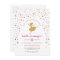 Gold & Pink Confetti Ballerina Birthday Invitation