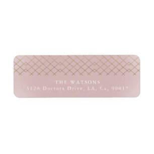 Gold Pink Elegance Diamond Geo Deco Wedding