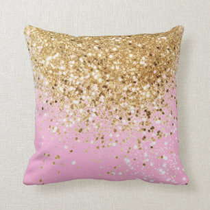 Gold Pink Glitter #1 Cushion