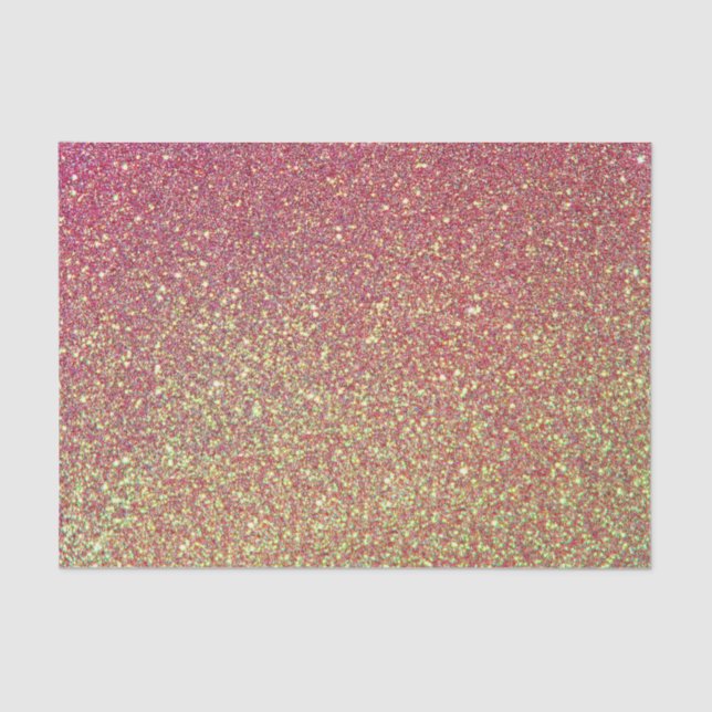 Gold Pink Glitter Texture Tissue Paper (Front)