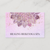 *~* Gold Pink Glitter Yoga Spiritual Reiki Mandala