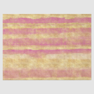 Gold Pink Glitz Stripes Tissue Paper