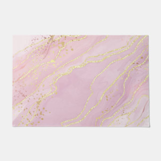 Gold Pink Marble  Doormat