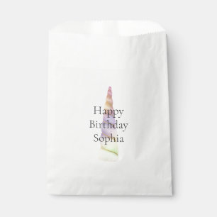 Gold Pink Purple Lime Unicorn Birthday Favour Bags