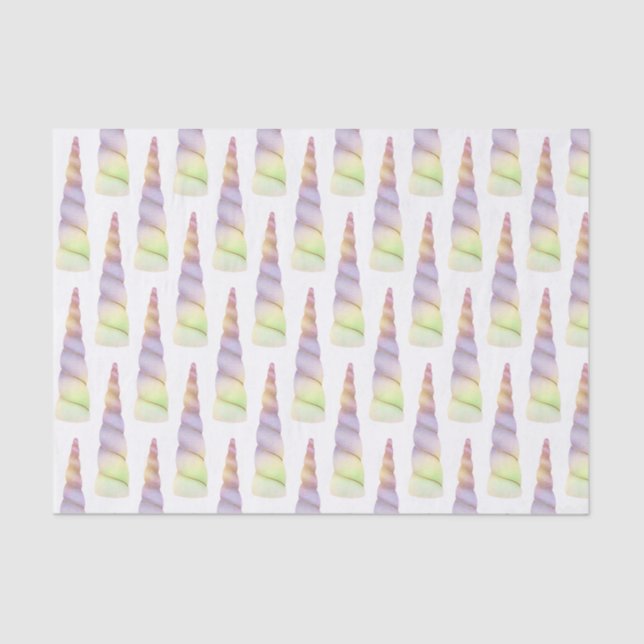 Gold Pink Purple Lime Unicorn Birthday  Tissue Paper (Front)