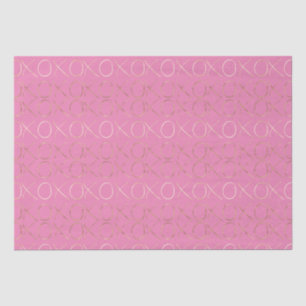 Gold Pink XOXO Valentine's Day Tissue Paper