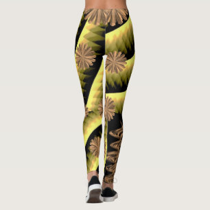 gold pinkish black leggings long teenager