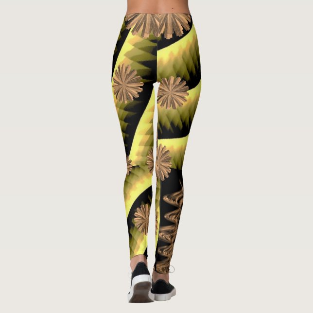 gold pinkish black leggings long teenager (Back)