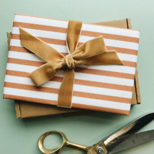 Gold Pinstripe Pattern Wrapping Paper