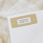Gold Pinstripe Return Address Label<br><div class="desc">A beautiful gold pinstripe return address label to add an elegant touch to your mailing throughout the year.</div>