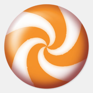 GOLD PINWHEEL CANDY by SHARON SHARPE Classic Round Sticker