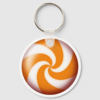 GOLD PINWHEEL CANDY by SHARON SHARPE Key Ring