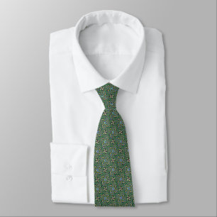 Gold Pinwheels Fractal Tie