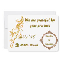 Gold place card