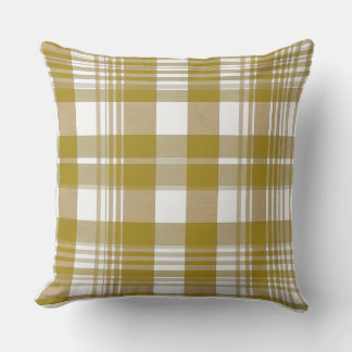 Gold Plaid  Cushion