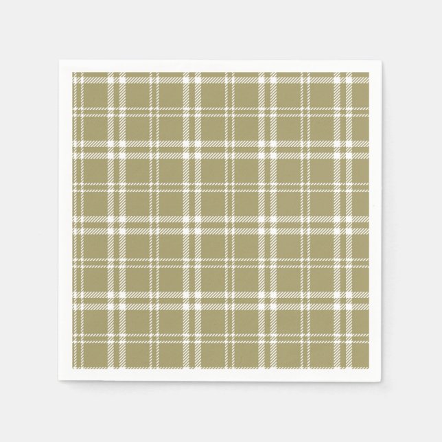 Gold Plaid Napkin (Front)