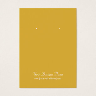 Gold Plain Simple Custom Earring Card