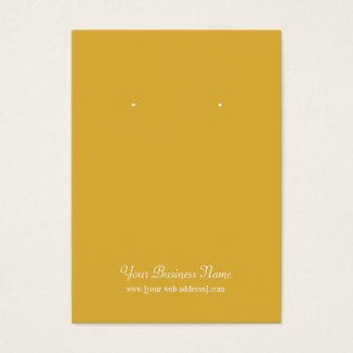 Gold Plain Simple Custom Earring Card