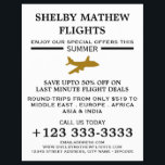 Gold Plane Icon, Airline Advertising Flyer<br><div class="desc">Gold Plane Icon,  Airline Advertising Flyers By The Business Card Store.</div>