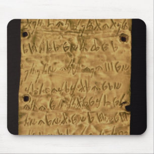 Gold plate with Phoenician inscription, from Santa Mouse Mat