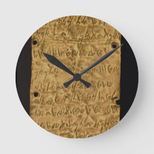 Gold plate with Phoenician inscription, from Santa Round Clock