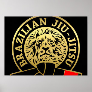 Gold Plated Brazilian Jiu-Jitsu Black Belt Poster