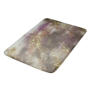 Gold Plum Brown Glitter Glam 1 Bath Mat