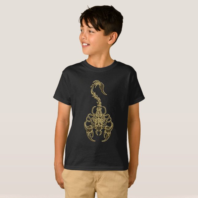 Gold poisonous scorpion very venomous insect T-Shirt (Front Full)
