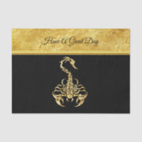 Gold poisonous scorpion very venomous insect