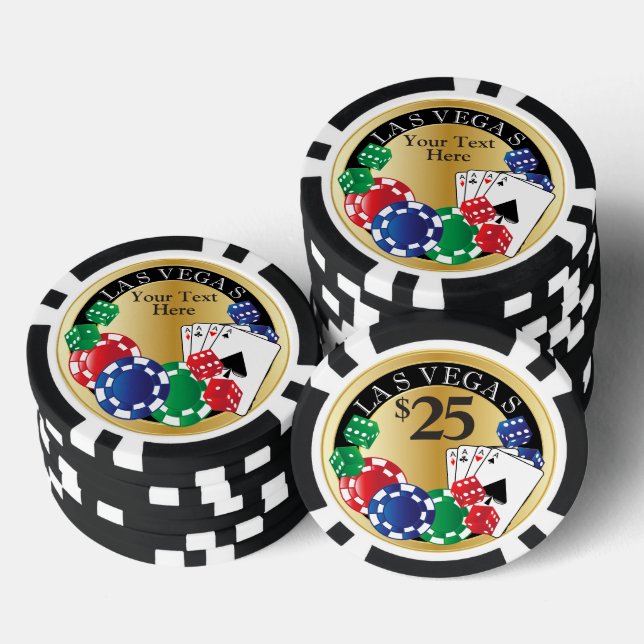  Gold Poker Night | DIY Text Poker Chips (Stack)