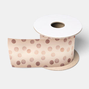 Gold polka dot gradient background satin ribbon