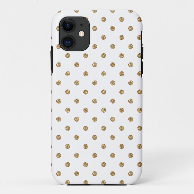 Gold Polka Dot Iphone 5 Case (Back)
