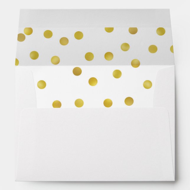 Gold Polka Dot Lined Envelope (Back (Bottom))