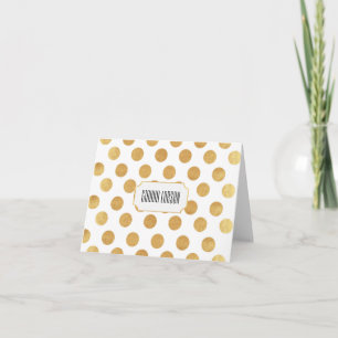Gold Polka Dot Note Cards