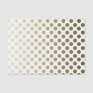Gold Polka Dot on white Tissue Paper