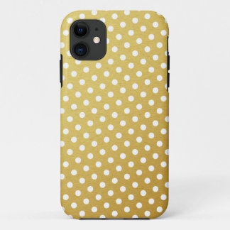 Gold Polka Dot Pattern iPhone Case