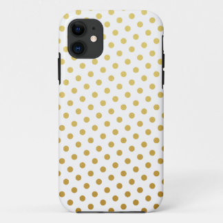 Gold Polka Dot Pattern iPhone Case
