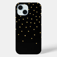 Gold Polka Dot Pattern Tiny Hand Drawn Fading