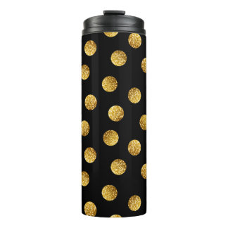 Gold Polka Dot: Sparkling Seamless. Thermal Tumbler