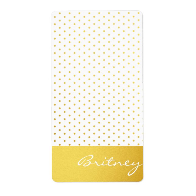Gold polka dots and monogram - custom (Front)