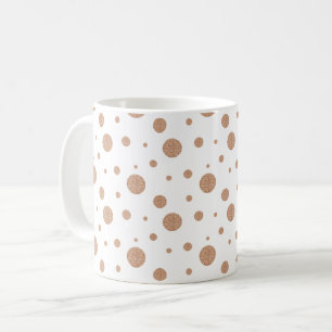 Gold polka dots napkins coffee mug