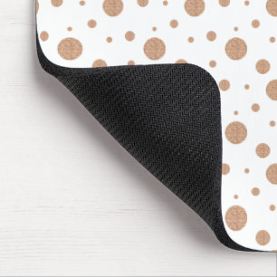 Gold polka dots napkins mouse mat